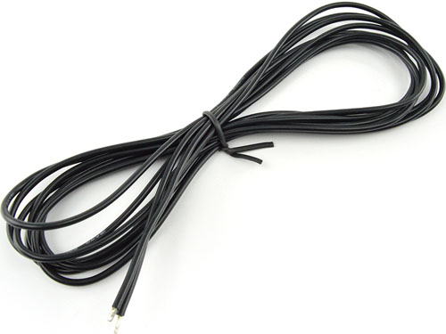 Cable Negro de Silicio AWG18 (3m) - Haga Click para Ampliar