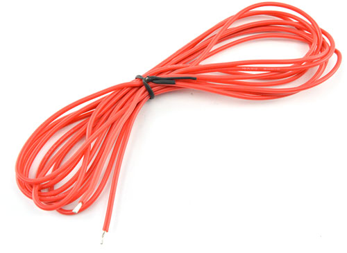 Cable Rojo de Silicio AWG18 (3m) - Haga Click para Ampliar