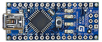 ArduinoのナノUSBマイクロコントローラv3の（なしヘッダ）（クリックすると拡大されます）