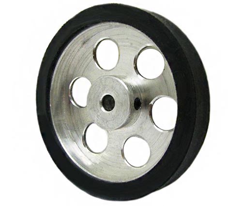 50mm Aluminium Wheel - 4mm Bore- Click to Enlarge