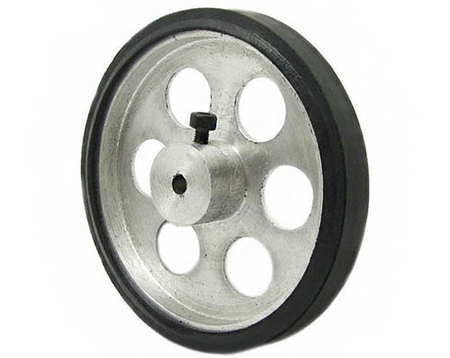 70mm Aluminium Wheel - 4mm Bore- Click to Enlarge