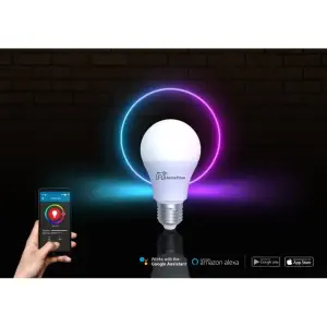 Ampoule intelligente Homeflow WiFi E27 9W RGB + blanc froid