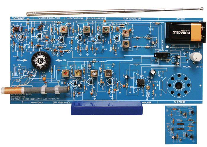 Kit de Radio AM/FM Elenco (Combo CI y Transistor)