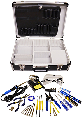 Deluxe Electronic Tool Kit TK-3000 - Metal Case- Click to Enlarge