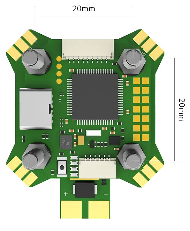 BLITZ Mini F7 Stack E55 Mini 4IN1ESC - Dimensions