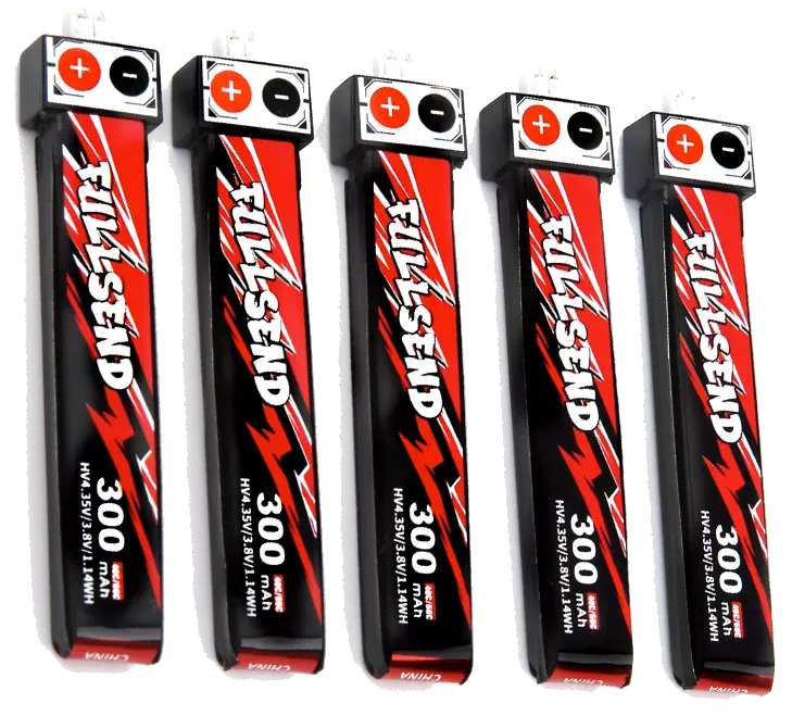 Fullsend 1S HV 300mAh 40C Lipo Battery Pack - Parts