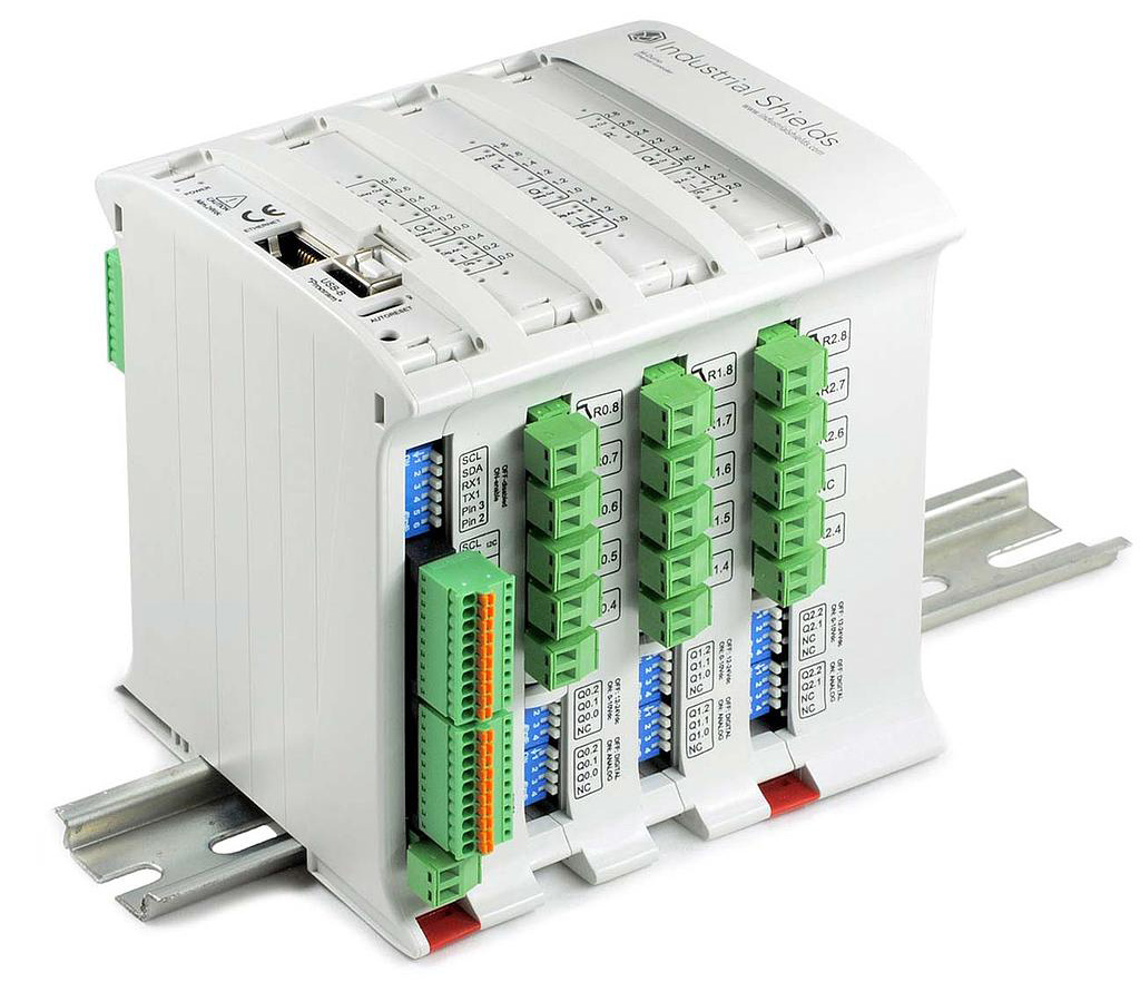 Industrial Shields M-DUINO PLC Arduino Ethernet 57R I/Os Analog/Digital PLUS - Click to Enlarge