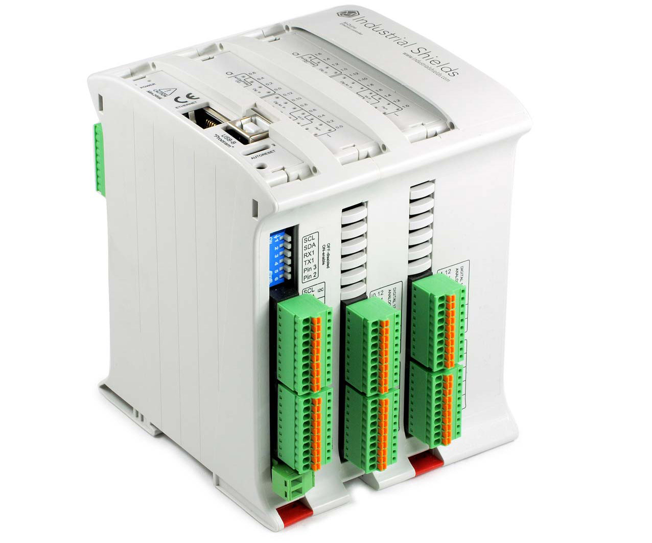 Industrial Shields M-DUINO PLC Arduino Ethernet 42 I/Os Analog/Digital PLUS - Click to Enlarge