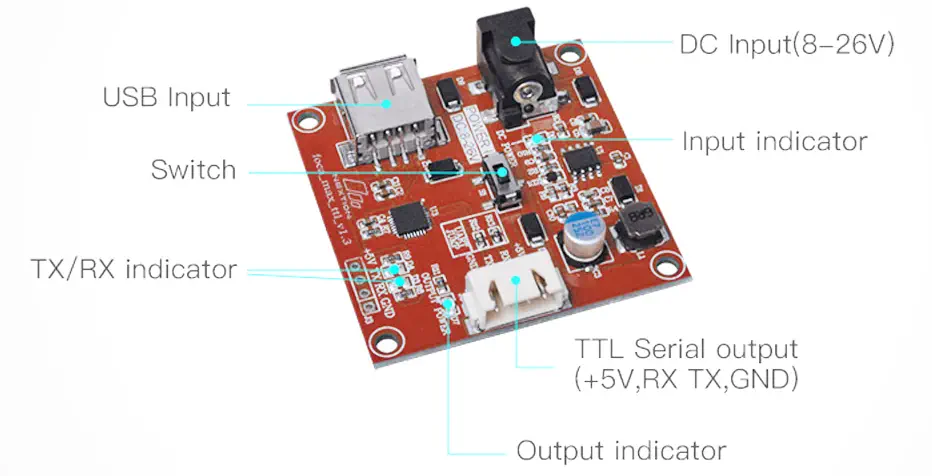 Nextion Foca Max 5V2A Output USB zu TTL Serielles Konverter Board