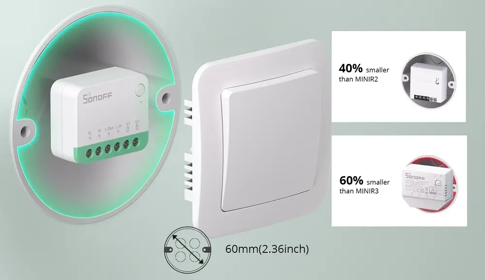 SONOFF MINI Extreme Matter ingeschakeld Wi-Fi Slimme Schakelaar