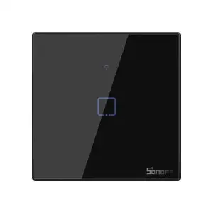 SONOFF TX Series Interrupteur mural WiFi (T3, EU, 1 Gang, Noir)