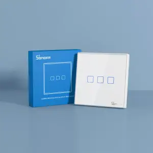 SONOFF T2EU-RF – Wall Panel Sticky 433MHz Wireless RF Remote 1-3 Gang (3 Gang)