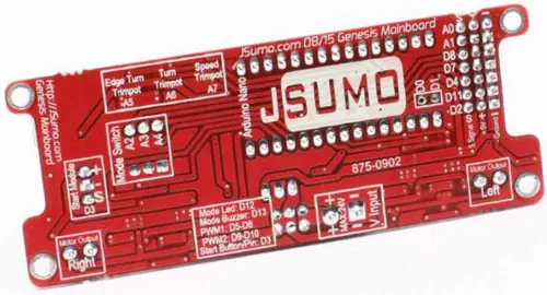 Controlador de Robot Genesis Arduino (con Arduino Nano) de JSumo- Haz click para ampliar