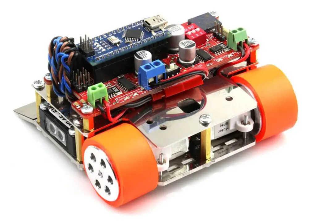 Kit Robot Mini Sumo Arduino JSumo M1 (non assemblé) - Cliquez pour agrandir