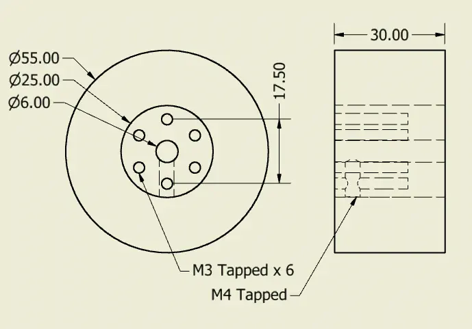 JSumo Robot Wheel 55x30mm Pair (JS5530)- Click to Enlarge