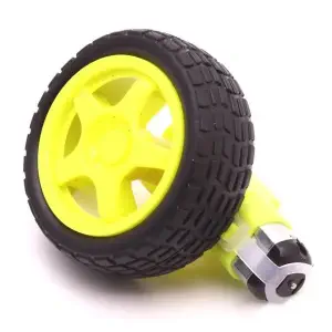 Moteur à engrenages et roue en plastique 6V 250 tr/min