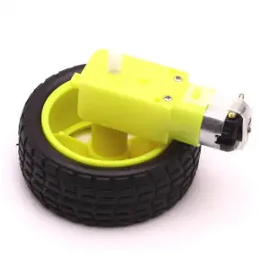 Moteur à engrenages et roue en plastique 6V 250 tr/min