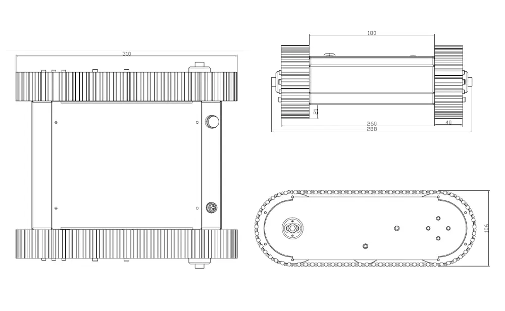 Kit de Robot Tanque con Orugas