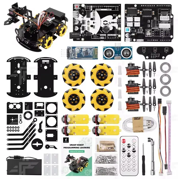 4WD Mechanical Robot Arm Kit DIY Starter Kit - Parts