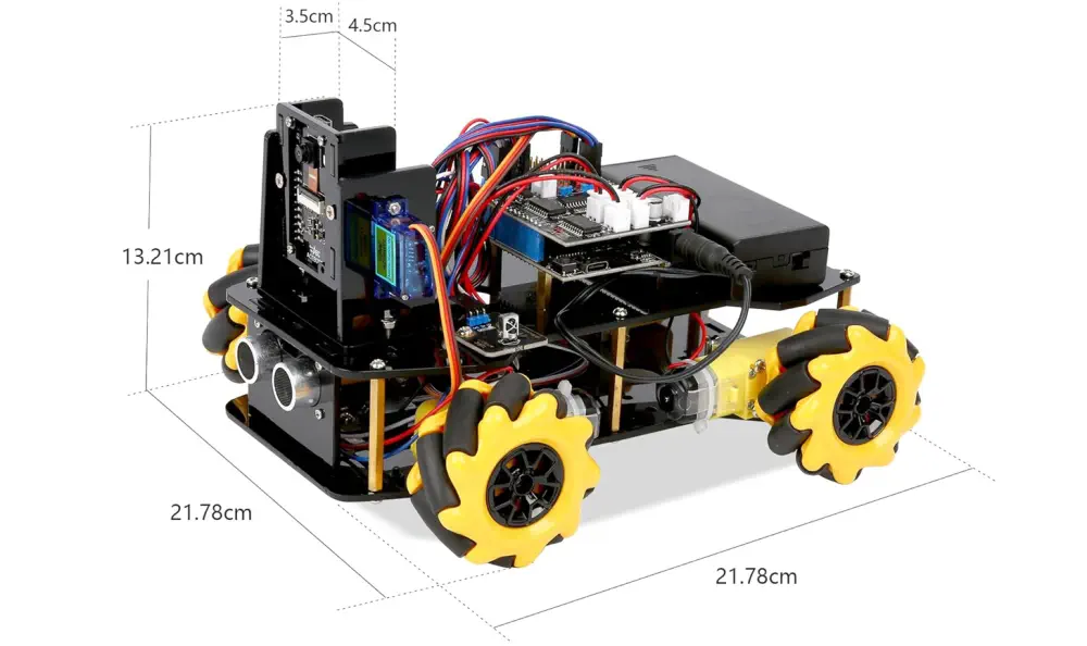 ACEBOTT Smart Robot Kamera Auto Kit, 4WD Fernsteuerungsauto kompatibel mit Arduino IDE