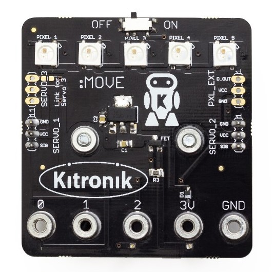 Kitronik Servo:Lite Board für MOVE Mini - Zum Vergrößern klicken