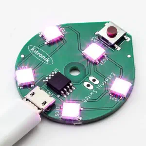 Lampe LED RVB USB ronde Kitronik
