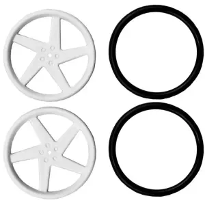 Roue pour Servomoteur 63mm - Blanc (2pk)