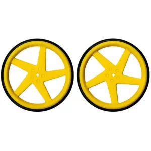 Roues 63mm pour Moteur TT - Jaune (2pk)