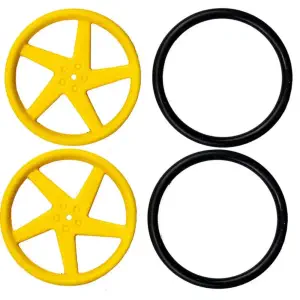 Roues 63mm pour Moteur TT - Jaune (2pk)