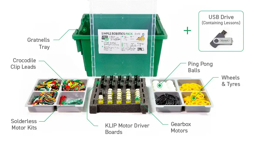 Kitronik Lesson in a Box Simple Robotics for micro:bit - Click to Enlarge