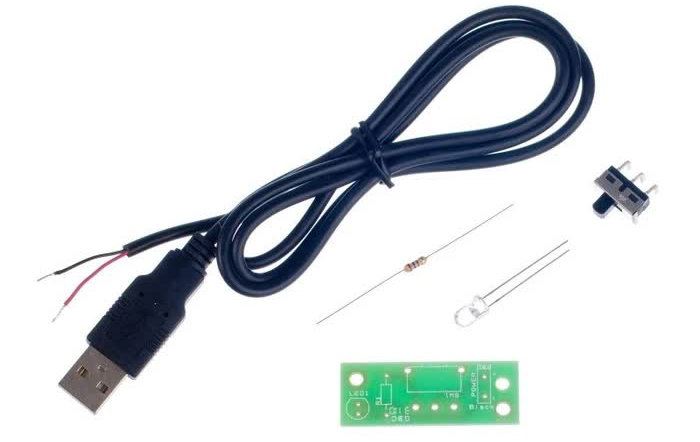 Kitronik White USB Lamp Kit - Click to Enlarge
