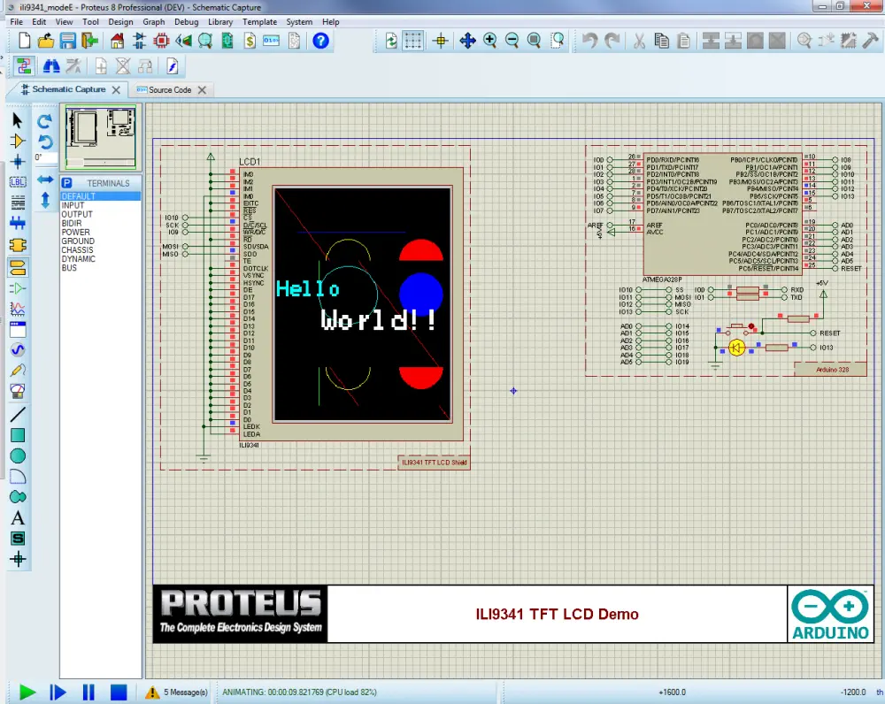 Logiciel Proteus VSM pour Arduino AVR - Cliquez pour agrandir