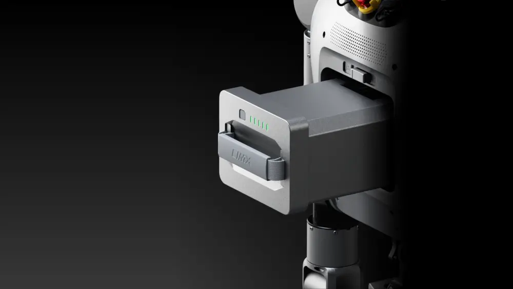 Limx Oli slide-out battery — closed