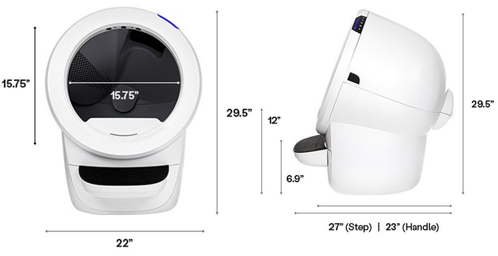 Caja de Arena Automática Litter-Robot 4 (Blanca) c/ Garantía Extendida de 24 Meses - Haga Clic para Ampliar