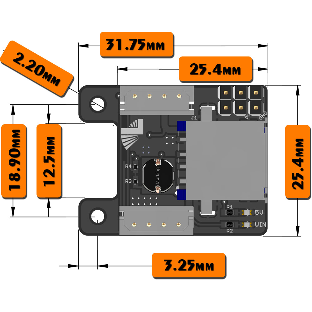Lynxmotion (LSS) - 5V, 2A Regulator Board w/USB - Click to Enlarge