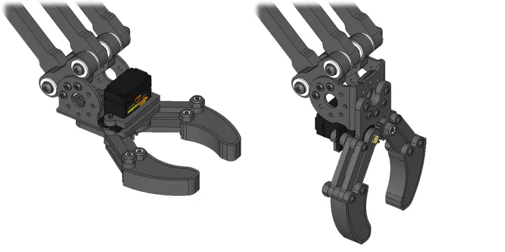 Brazo Robótico de 3 DoF (Kit) - Opciones de Pinza