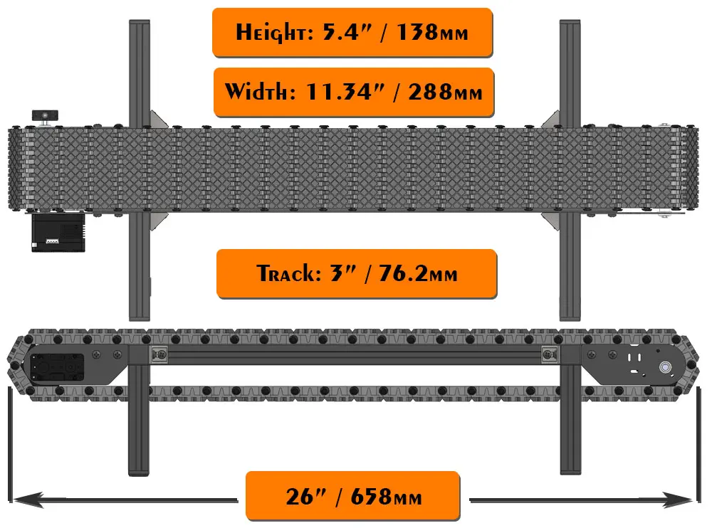 LSS Conveyor HD - Afmetingen