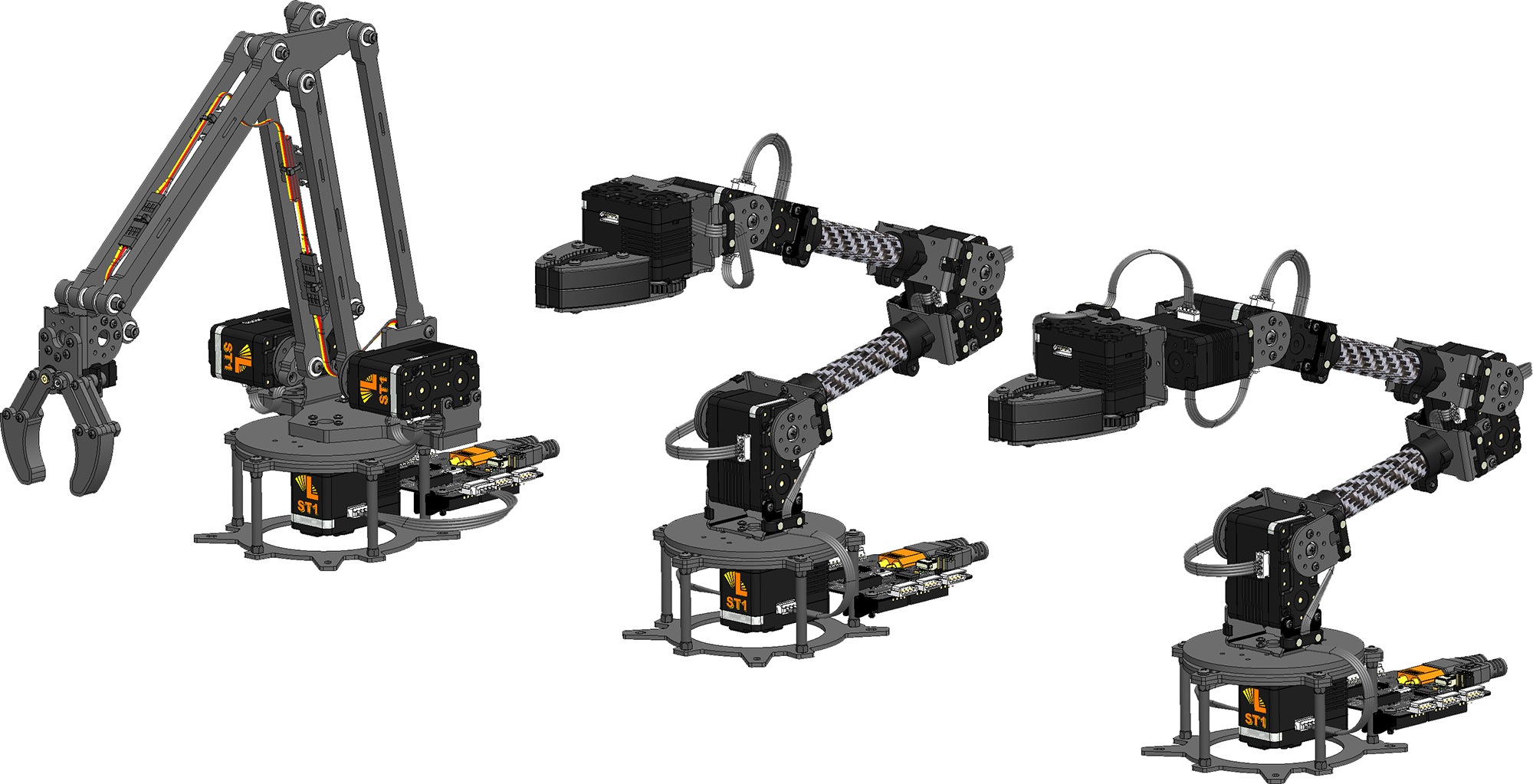 Lynxmotion (LSS) - 5 DoF Roboterarm (Kit) - Zum Vergrößern klicken