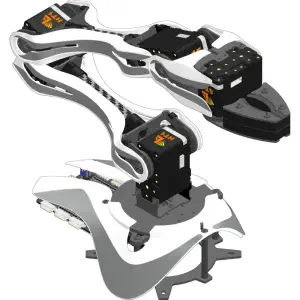 Lynxmotion SES-V2 Bras robotique (4 DoF) Kit d'autocollants gris foncé
