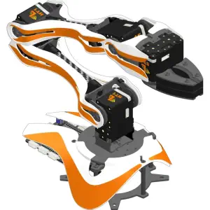 Lynxmotion SES-V2 Bras robotique (4 DoF) Kit d'autocollants orange