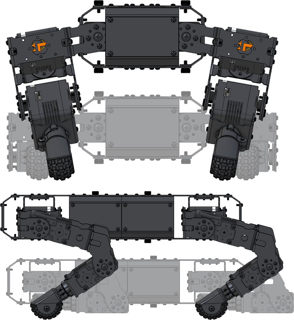Lynxmotion (LSS) - mechDOG Quadruped Base Kit