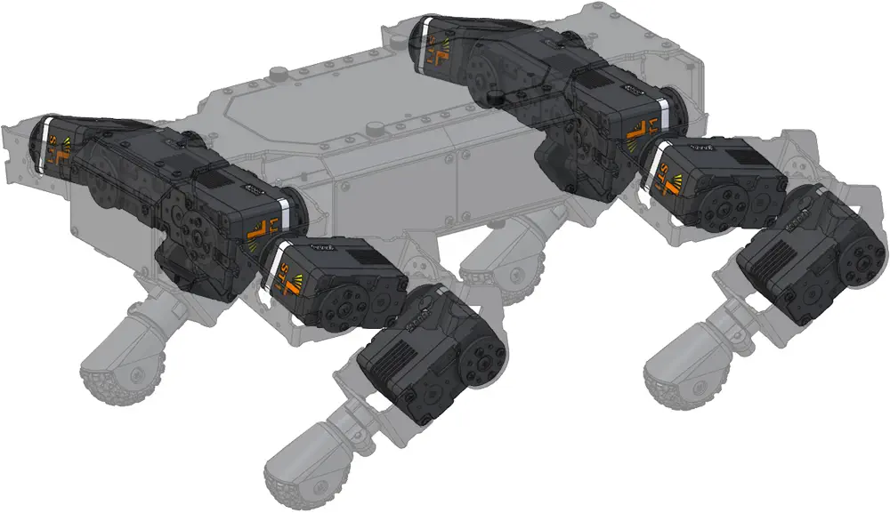 Lynxmotion (LSS) - mechDOG Quadruped Base Kit - Zum Vergrößern klicken