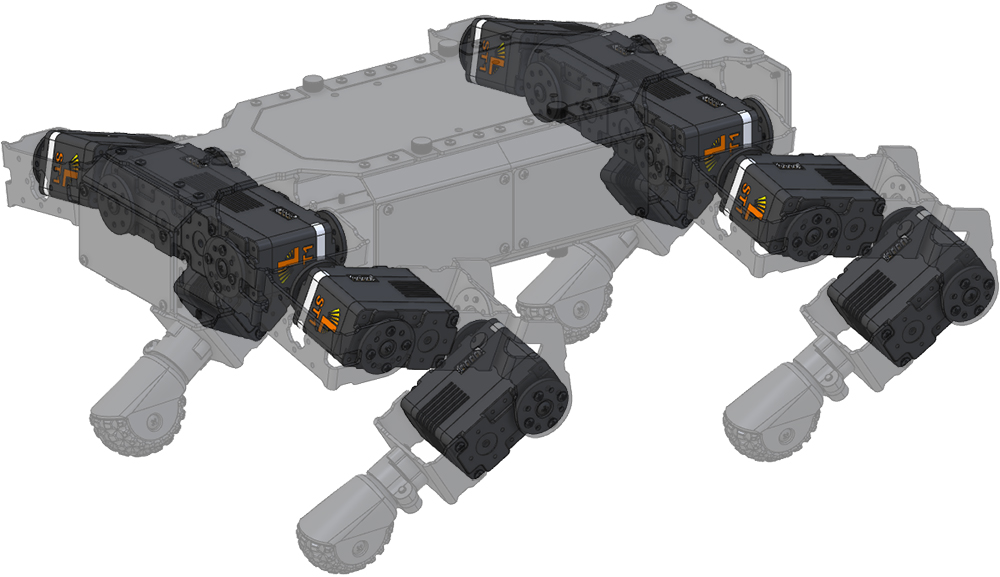 Lynxmotion (LSS) - mechDOG Quadruped RC Kit w/ LSS-2IO