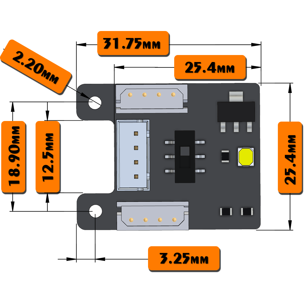 Dimensiones del LSS-LED - Haga Clic para Ampliar