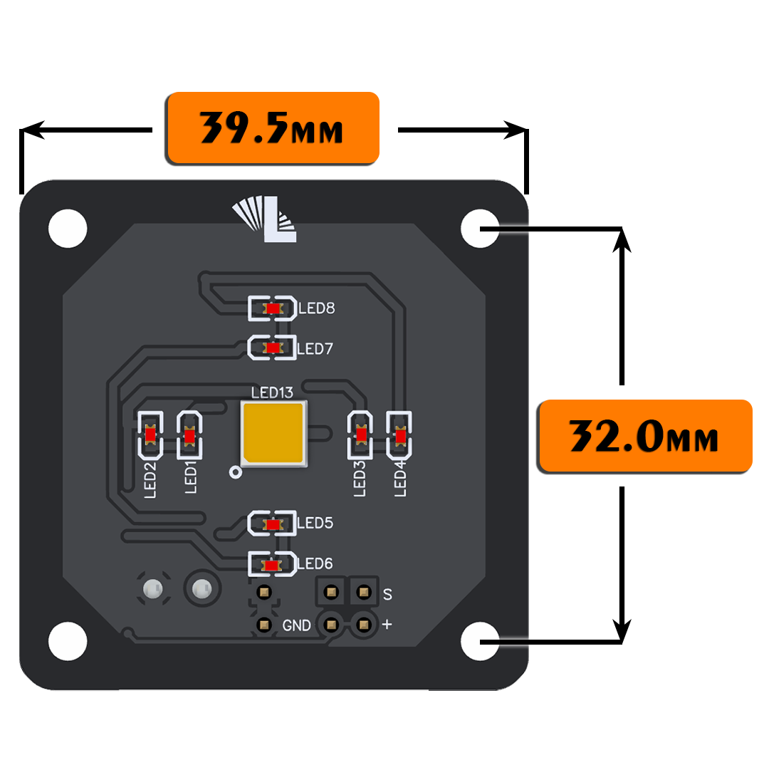 Lynxmotion - A4WD3 Red Brake & White High Power LED Module - Click to Enlarge