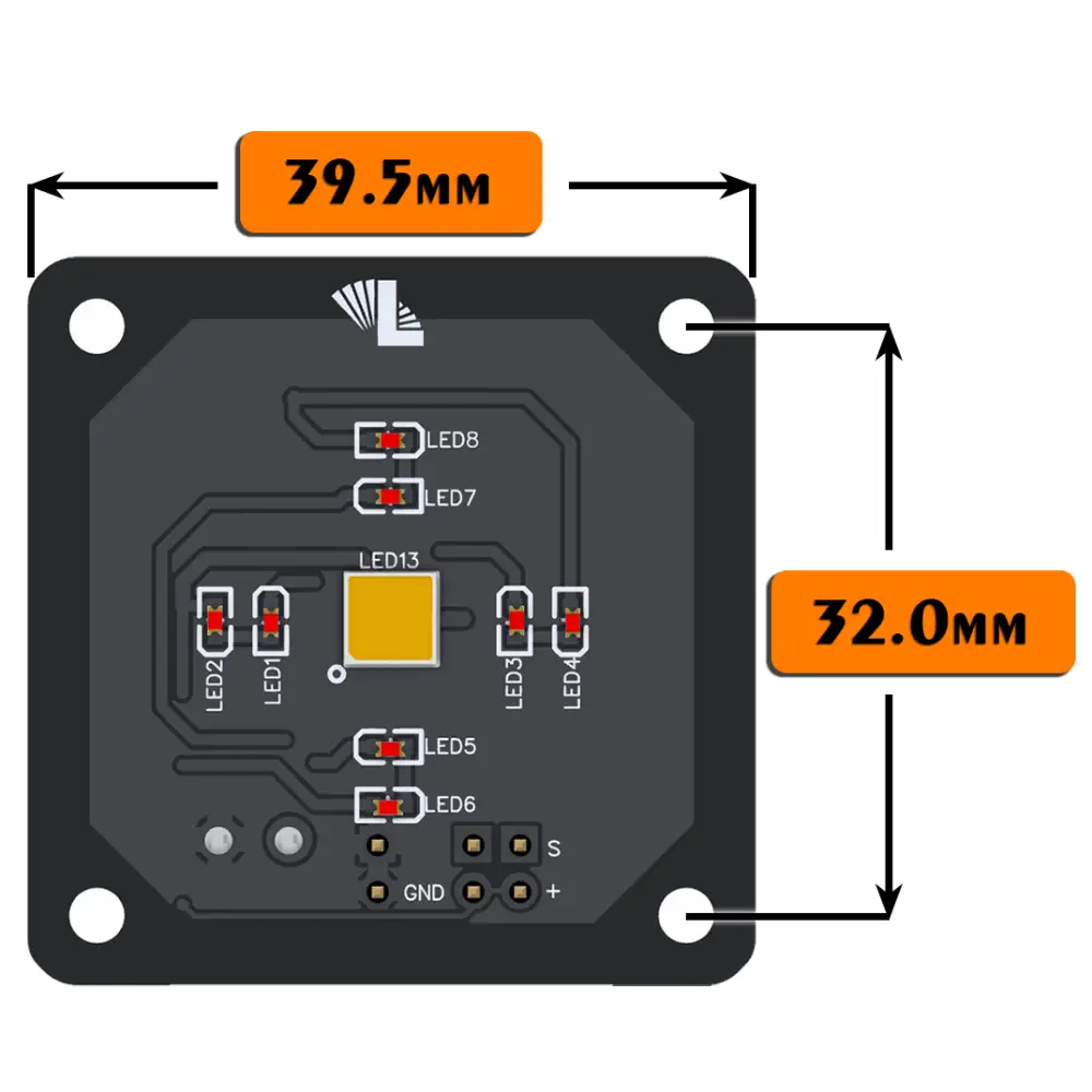 Lynxmotion - A4WD3 Red Brake & White High Power LED-Modul - Zum Vergrößern klicken