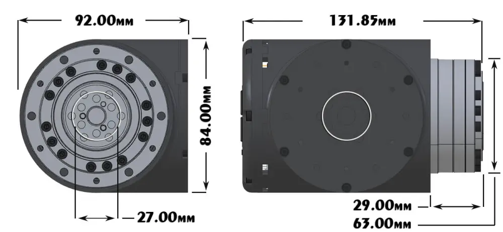 Servomoteur Intelligent Modulaire Lynxmotion PRO Standard avec Engrenage a Onde de Déformation (LSS-P-S1)