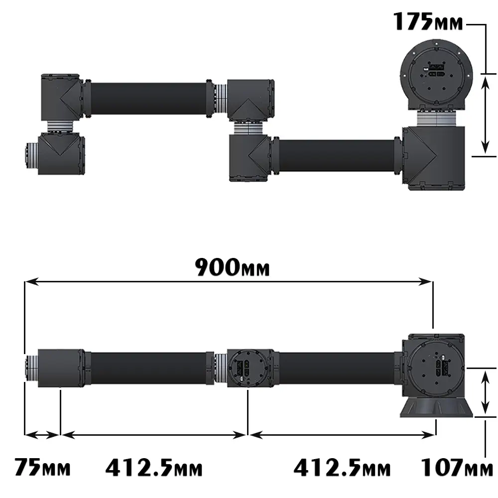 Lynxmotion SES-PRO Kit Bras Robotique de 900mm a 6DoF