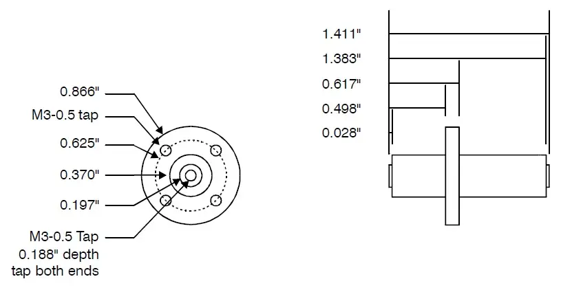 Lynxmotion HUB-11 Passive Idler Naaf (paar)