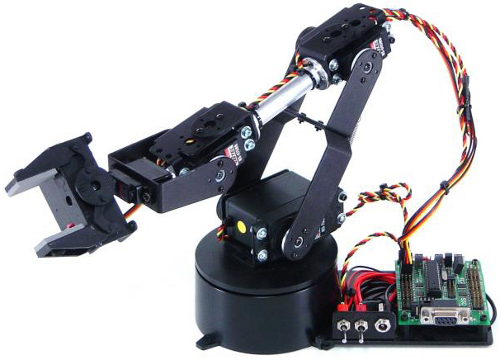 Kit Bras Robotique AL5B à 4 Degrés de Liberté Lynxmotion (Quincaillerie Seulement)- Click to Enlarge